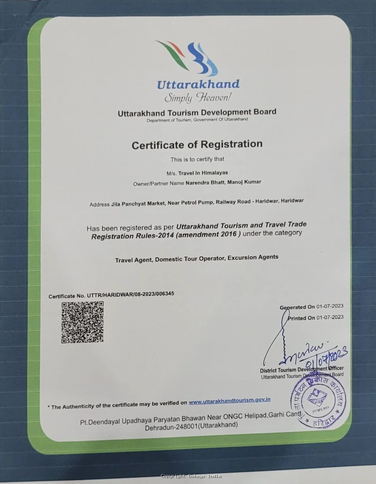 Tourism License